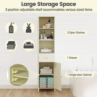 Tangkula 67" Tall Bathroom Cabinet Narrow Floor Cabinet