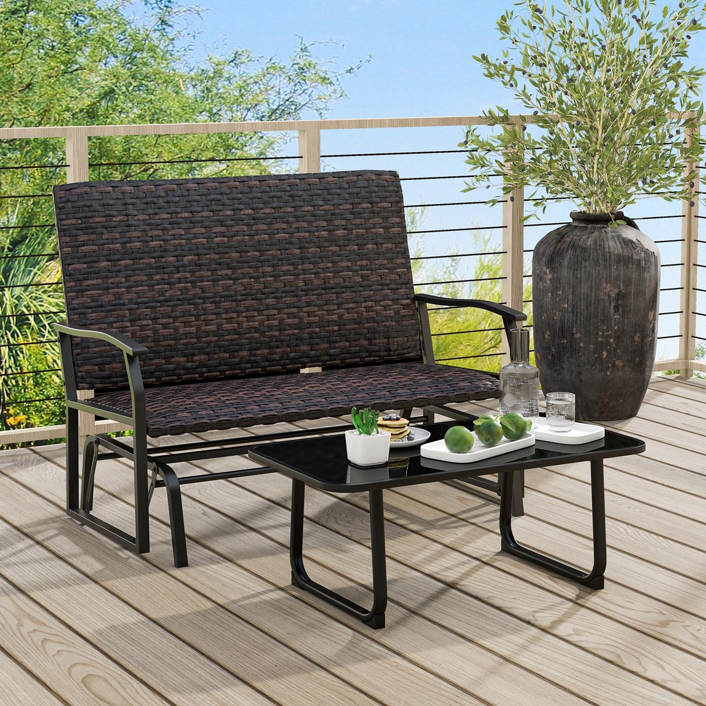 Banc balançoire de jardin Tangkula