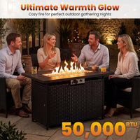 Tangkula 42 Inch Propane Fire Pit Table