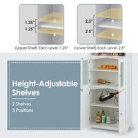 Tangkula Tall Bathroom Storage Cabinet, Freestanding Floor Cabinet