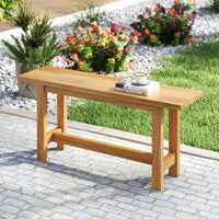 Banc d'extérieur Tangkula en teck pour jardin et piscine