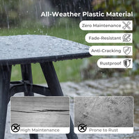Tangkula 28" Square Outdoor Dining Table for Garden