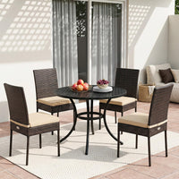 Tangkula Wicker Patio Chairs Set of 4