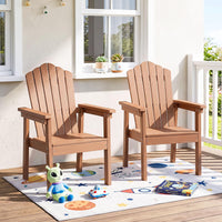 Chaise Adirondack d'extérieur Tangkula avec dossier haut et accoudoirs larges pour terrasse ou piscine