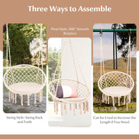 Tangkula Hammock Chair with Cushion