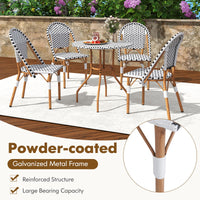 Tangkula 3 Piece French Bistro Table Chair Set