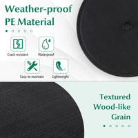 Tangkula 20” Outdoor Adjustable Umbrella Table, Round Umbrella Table Tray w/ 1.5” Umbrella Hole