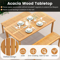Ensemble table et chaises rembourrées d'extérieur Tangkula avec trou pour parasol de 5 cm