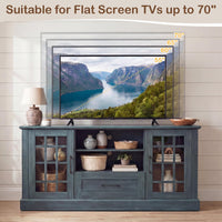 Tangkula Farmhouse TV Stand for TV up to 65 70 Inches
