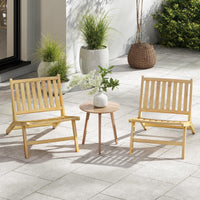 Tangkula Teak Wood Outdoor Accent Chairs（1/2/4）