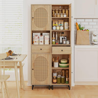 Tangkula 67" Tall Bathroom Storage Cabinet for Living Room