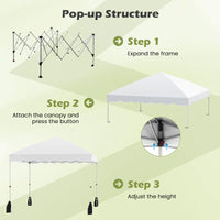 Tangkula 10x10 FT Pop Up Canopy UPF50+ Easy Set up Instant Tent with Wheeled Bag