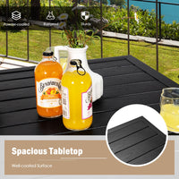 Tangkula 3 Pieces Outdoor Swivel Bar Set High Top Patio Bar Table and Rattan Wicker Chairs