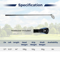 Tangkula Driver de golf pour hommes débutants, club de golf driver 460CC droitier, driver de golf en alliage d'aluminium 10,5° avec manche en graphite et couvre-tête