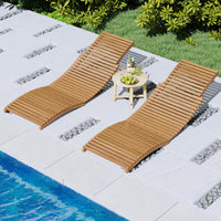 Tangkula Teak Wood Patio Folding Chaise Lounge Chair with Slatted Seat