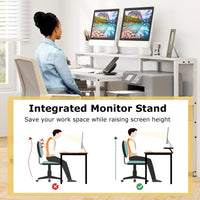 Tangkula Bureau informatique avec prises électriques pour bureau à domicile