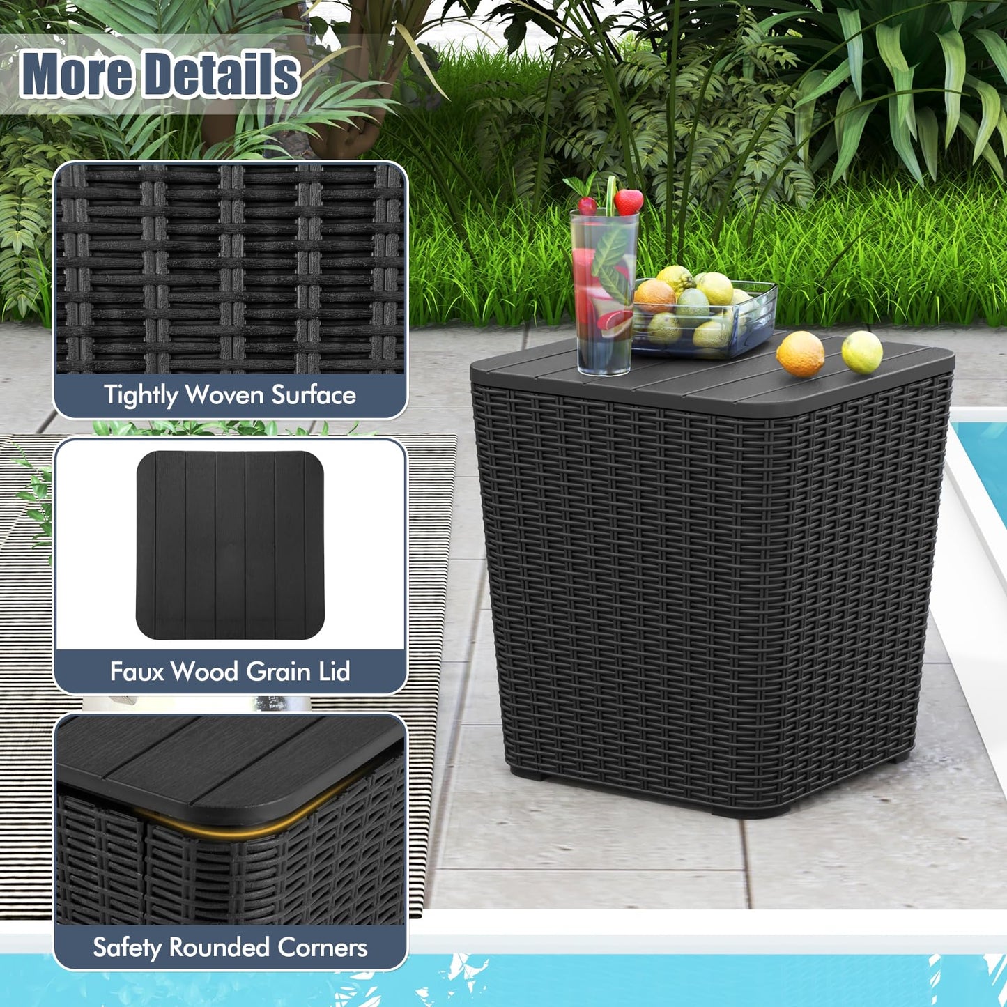 Tangkula 11.5 Gallon Water-proof Deck Box