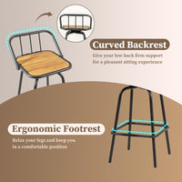 Tangkula 360° Swivel Bar Stool Set of 2