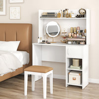 Bureau d'ordinateur Tangkula avec étagère pour chambre à coucher