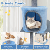 Tangkula 31.5 Inch Multi-Level Cat Tower with Jute Scratching Posts