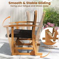 Tangkula Patio Rattan Glider Chair（double seat）