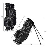 Tangkula Golf Stand Bag with 6 Way Top Dividers