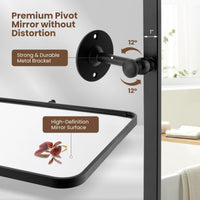 Tangkula 30 x 22 Inch Pivot Wall-Mounted Mirror