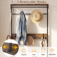 Tangkula Hall Tree with Bench and Shoe Storage for Entryway