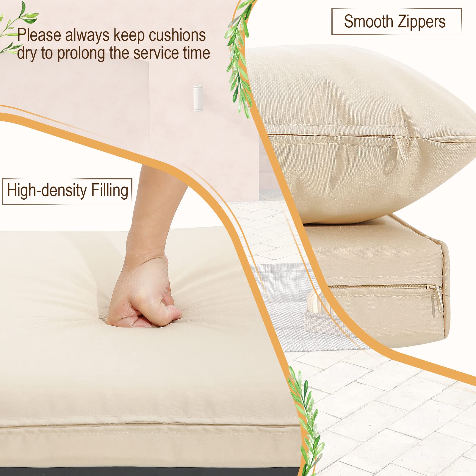 3 Pieces Acacia Wood Patio Furniture Set - Tangkula