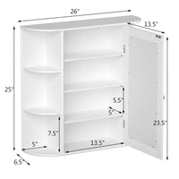 Tangkula Bathroom Medicine Cabinet with Mirror with Mirror, Wall Mounted Bathroom Storage Cabinet