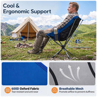 Tangkula 360° Swivel Portable Folding Camping Chair w/Carry Bag