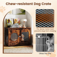 Meuble cage pour chien Tangkula avec parois latérales en maille métallique