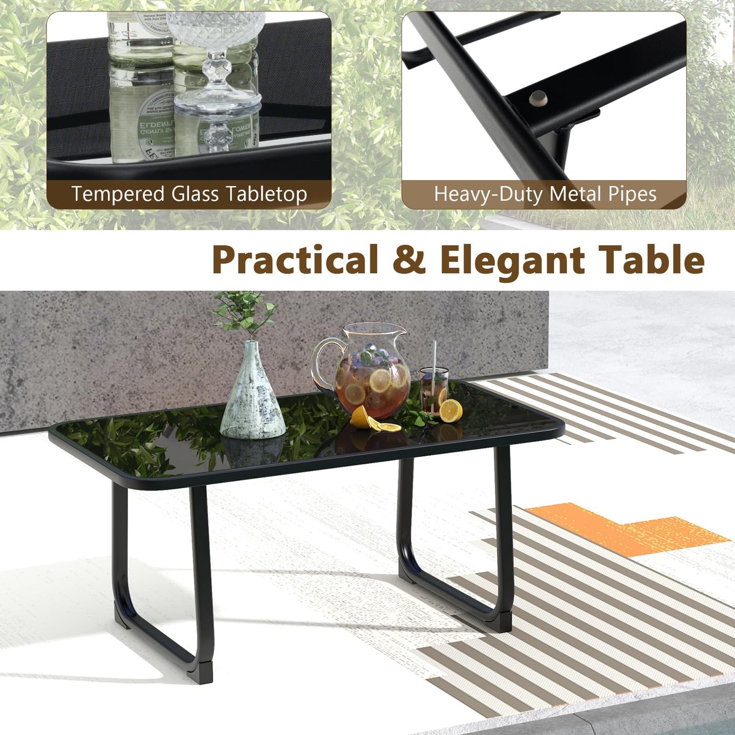 Tangkula 4 Piece Patio Furniture Set