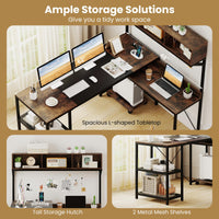 Tangkula 62" Reversible L-Shaped Computer Desk