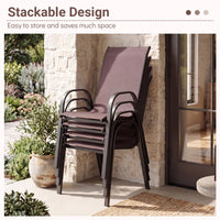 Tangkula Stackable Patio Dining Chairs Set of 4