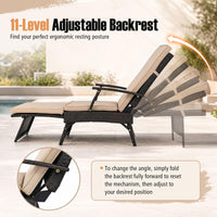Tangkula Folding Wicker Chaise Lounge(1/2)