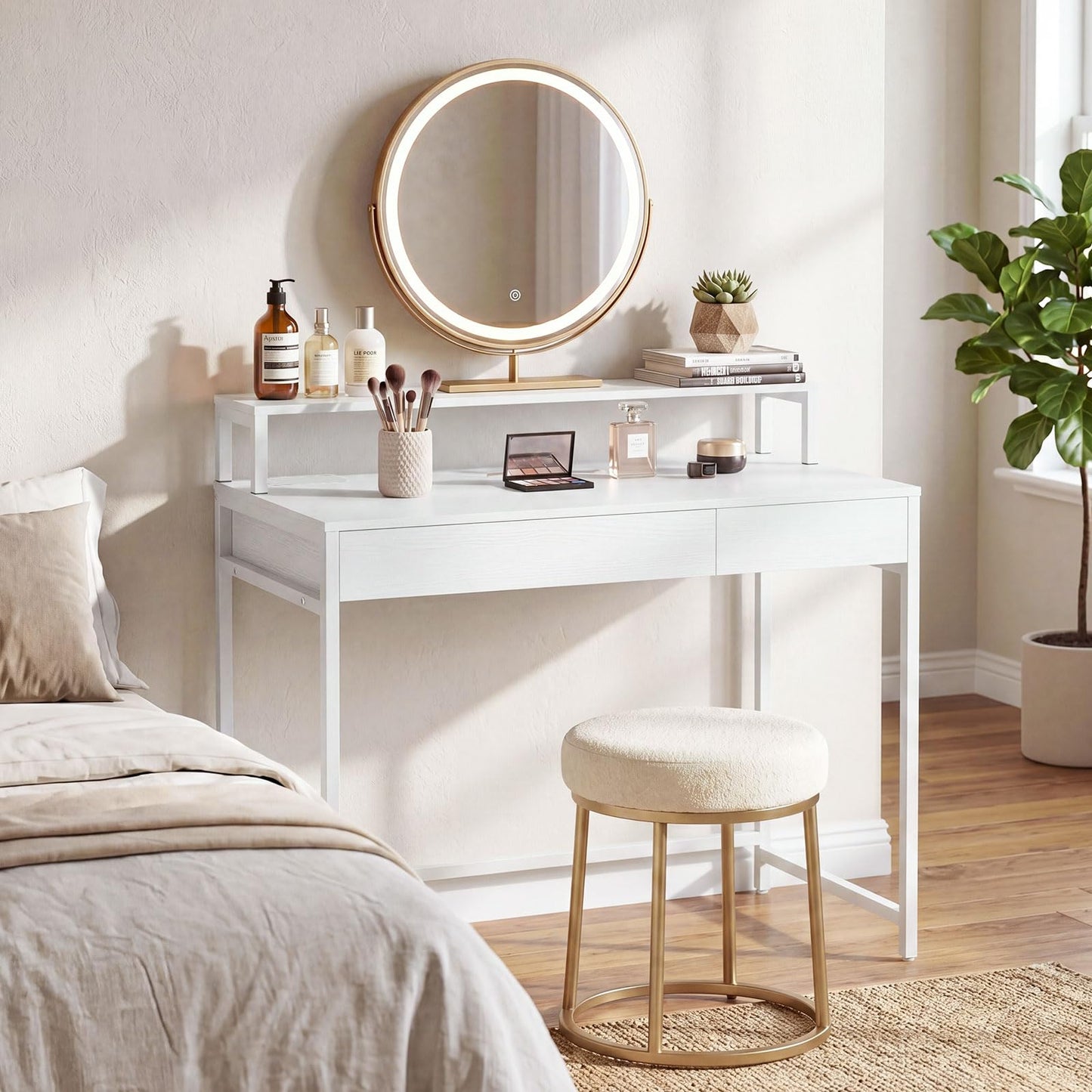 Computer Desk with Dual-use Drawer & Keyboard Tray
