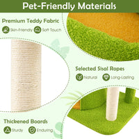 Arbre à chat Tangkula 48"H Palm mignon avec poteaux à griffer en sisal et perchoir supérieur rembourré