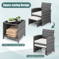 Tangkula 5 Pieces Patio Conversation Furniture Set