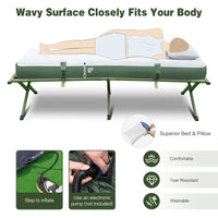 Tangkula 1-Person Tent Cot, Foldable Camping Tent with Air Mattress
