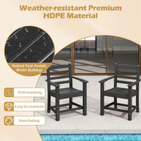 Tangkula HDPE All Weather Outdoor Chair w/Curved Seat (2/4)