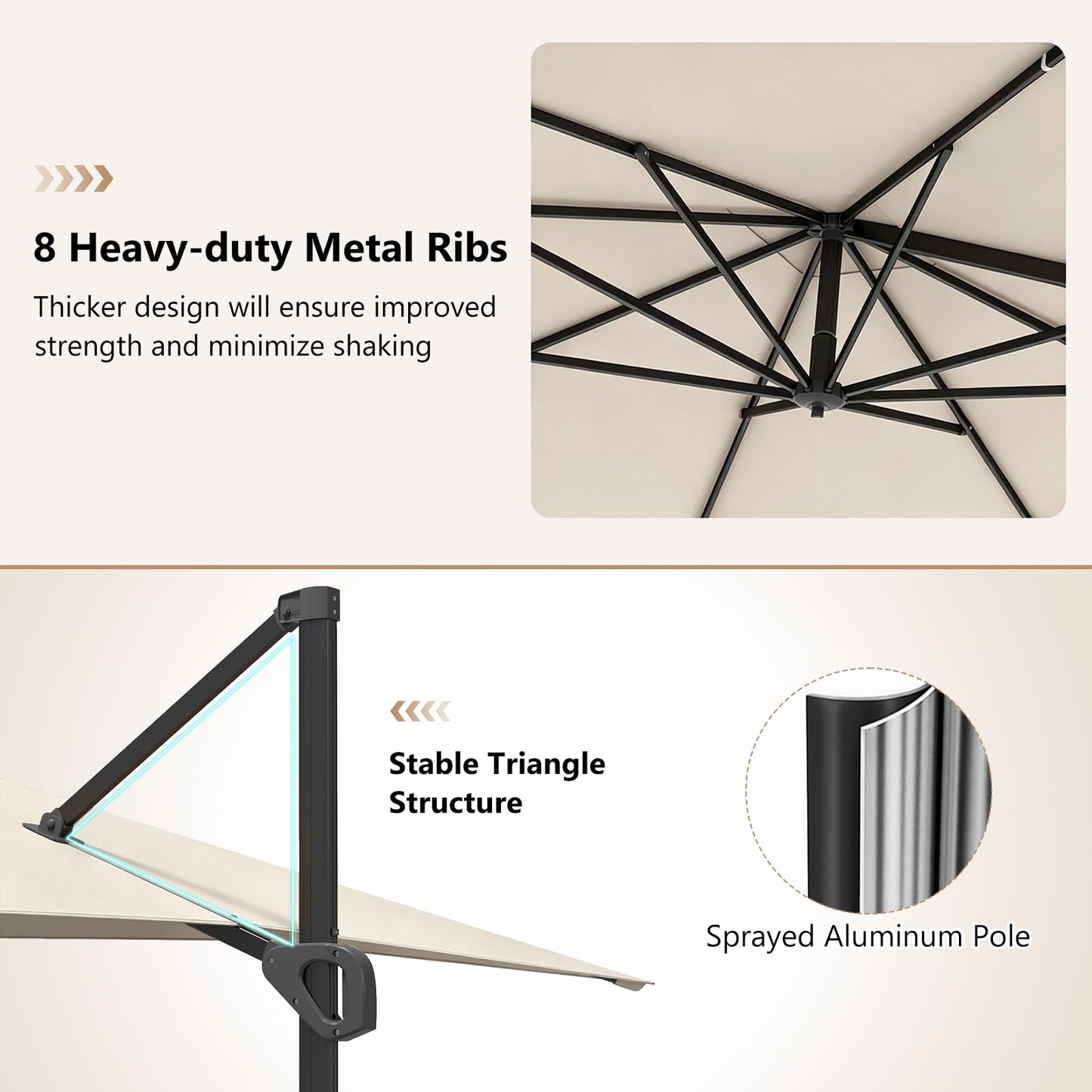 Tangkula 11 x 9 FT Patio Umbrella with Base Included