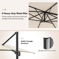 Tangkula 11 x 9 FT Patio Umbrella with Base Included