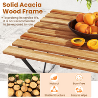 Tangkula 5 Piece Patio Folding Dining Set