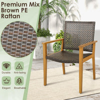 Tangkula 9 Pieces Patio Table and Chairs Set for 8 for Deck Backyard Poolside