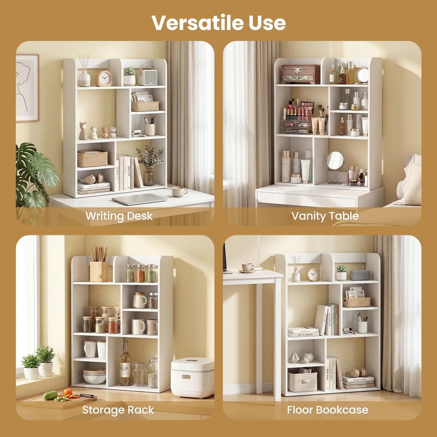 Tangkula Desktop Bookshelf, 5-Tier Desktop Display Rack