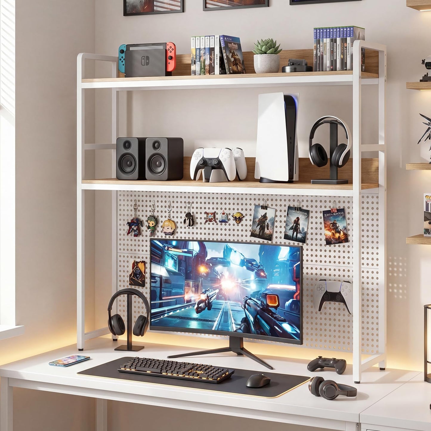 Tangkula Desktop Bookshelf for Dorm Home Office