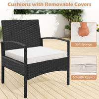 Tangkula 3 Piece Patio Furniture Set for Porch Balcony Backyard Poolside