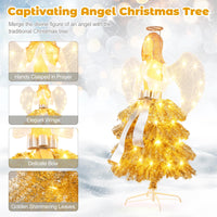 Tangkula 5.2 FT Lighted Angel with Christmas Tree Skirt