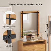 Tangkula 40" x 30" Inch Farmhouse Wall Mirror